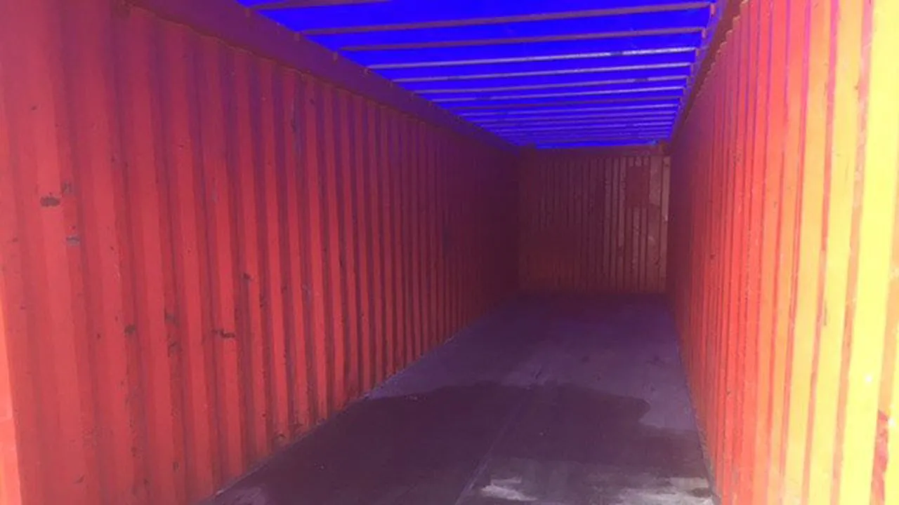 inside open top container